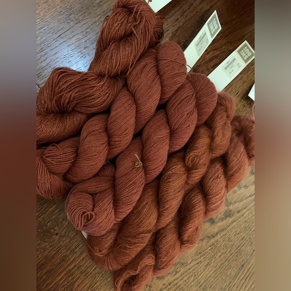 Shibui Knits Linen Kidsilk, Fingering Yarn, 5 Skeins, Dyed Indie Yarn, Rust 181 - Picture 10 of 16